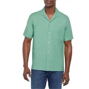 GAP Men's Linen Mint Green Casual Button Down Shirt NWT Sz Medium